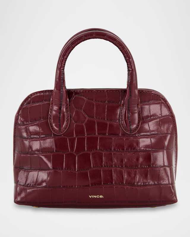 Delphine Mini Croc-Effect Leather Crossbody Handbag